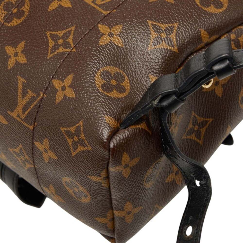 LOUIS VUITTON Black Monogram Leather Backpack - Picture 6 of 12
